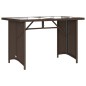 vidaXL Gartentisch mit Glasplatte Braun 110x68x70 cm Poly Rattan vidaXL Gartentisch mit Glasplatte Braun 110x68x70 cm Poly Rattan