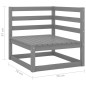 vidaXL Gartensofa 2-Sitzer Grau Massivholz Kiefer vidaXL Gartensofa 2-Sitzer Grau Massivholz Kiefer