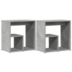vidaXL Beistelltische 2 Stk. Betongrau 50x30x50 cm Holzwerkstoff