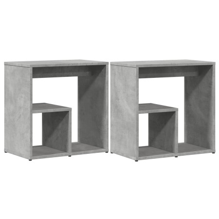 vidaXL Beistelltische 2 Stk. Betongrau 50x30x50 cm Holzwerkstoff