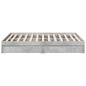 vidaXL Bettgestell mit Schubladen Betongrau 135x190 cm Holzwerkstoff vidaXL Bettgestell mit Schubladen Betongrau 135x190 cm Holzwerkstoff