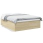 vidaXL Bettgestell Sonoma-Eiche 160x200 cm Holzwerkstoff vidaXL Bettgestell Sonoma-Eiche 160x200 cm Holzwerkstoff