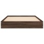 vidaXL Bettgestell ohne Matratze Braun Eiche 90x190 cm Holzwerkstoff vidaXL Bettgestell ohne Matratze Braun Eiche 90x190 cm Holzwerkstoff