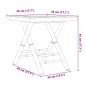 vidaXL Gartentisch Klappbar 45x45x45 cm Bambus vidaXL Gartentisch Klappbar 45x45x45 cm Bambus