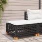 vidaXL Gartenhocker mit Kissen Schwarz 63,5x56x32 cm Poly Rattan vidaXL Gartenhocker mit Kissen Schwarz 63,5x56x32 cm Poly Rattan