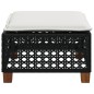 vidaXL Gartenhocker mit Kissen Schwarz 63,5x56x32 cm Poly Rattan vidaXL Gartenhocker mit Kissen Schwarz 63,5x56x32 cm Poly Rattan