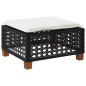 vidaXL Gartenhocker mit Kissen Schwarz 63,5x56x32 cm Poly Rattan vidaXL Gartenhocker mit Kissen Schwarz 63,5x56x32 cm Poly Rattan