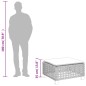 vidaXL Gartenhocker mit Kissen Schwarz 63,5x56x32 cm Poly Rattan vidaXL Gartenhocker mit Kissen Schwarz 63,5x56x32 cm Poly Rattan
