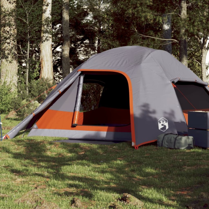 vidaXL Kuppel-Campingzelt 4 Personen Grau Wasserdicht vidaXL Kuppel-Campingzelt 4 Personen Grau Wasserdicht