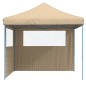 vidaXL Partyzelt Faltbar Pop-Up mit 2 Seitenteilen Beige vidaXL Partyzelt Faltbar Pop-Up mit 2 Seitenteilen Beige