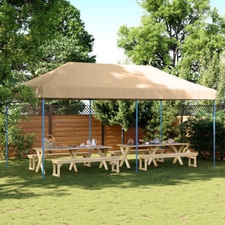 vidaXL Partyzelt Faltbar Pop-Up Beige 580x292x315 cm