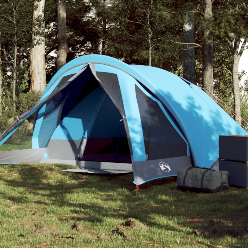 vidaXL Campingzelt 4 Personen Blau Wasserdicht vidaXL Campingzelt 4 Personen Blau Wasserdicht