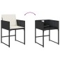 vidaXL 9-tlg. Garten-Essgruppe mit Kissen Schwarz Poly Rattan vidaXL 9-tlg. Garten-Essgruppe mit Kissen Schwarz Poly Rattan