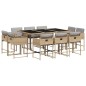 vidaXL 11-tlg. Garten-Essgruppe mit Kissen Beigemischung Poly Rattan vidaXL 11-tlg. Garten-Essgruppe mit Kissen Beigemischung Poly Rattan