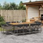 vidaXL 13-tlg. Garten-Essgruppe mit Kissen Grau Poly Rattan vidaXL 13-tlg. Garten-Essgruppe mit Kissen Grau Poly Rattan