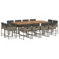 vidaXL 13-tlg. Garten-Essgruppe mit Kissen Grau Poly Rattan vidaXL 13-tlg. Garten-Essgruppe mit Kissen Grau Poly Rattan
