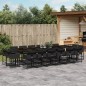 vidaXL 17-tlg. Garten-Essgruppe mit Kissen Schwarz Poly Rattan vidaXL 17-tlg. Garten-Essgruppe mit Kissen Schwarz Poly Rattan