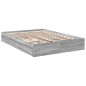 vidaXL Bettgestell mit Schubladen Grau Sonoma 150x200 cm Holzwerkstoff vidaXL Bettgestell mit Schubladen Grau Sonoma 150x200 cm Holzwerkstoff
