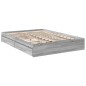 vidaXL Bettgestell mit Schubladen Grau Sonoma 150x200 cm Holzwerkstoff vidaXL Bettgestell mit Schubladen Grau Sonoma 150x200 cm Holzwerkstoff