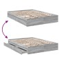 vidaXL Bettgestell mit Schubladen Grau Sonoma 150x200 cm Holzwerkstoff vidaXL Bettgestell mit Schubladen Grau Sonoma 150x200 cm Holzwerkstoff