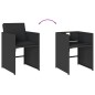 vidaXL 5-tlg. Garten-Essgruppe mit Kissen Schwarz Poly Rattan vidaXL 5-tlg. Garten-Essgruppe mit Kissen Schwarz Poly Rattan