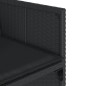vidaXL 5-tlg. Garten-Essgruppe mit Kissen Schwarz Poly Rattan vidaXL 5-tlg. Garten-Essgruppe mit Kissen Schwarz Poly Rattan