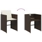 vidaXL 7-tlg. Garten-Essgruppe mit Kissen Braun Poly Rattan vidaXL 7-tlg. Garten-Essgruppe mit Kissen Braun Poly Rattan