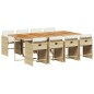 vidaXL 9-tlg. Garten-Essgruppe mit Kissen Beige Poly Rattan vidaXL 9-tlg. Garten-Essgruppe mit Kissen Beige Poly Rattan