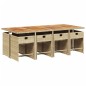 vidaXL 9-tlg. Garten-Essgruppe mit Kissen Beige Poly Rattan vidaXL 9-tlg. Garten-Essgruppe mit Kissen Beige Poly Rattan