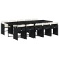 vidaXL 11-tlg. Garten-Essgruppe mit Kissen Schwarz Poly Rattan vidaXL 11-tlg. Garten-Essgruppe mit Kissen Schwarz Poly Rattan