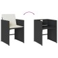 vidaXL 11-tlg. Garten-Essgruppe mit Kissen Schwarz Poly Rattan vidaXL 11-tlg. Garten-Essgruppe mit Kissen Schwarz Poly Rattan