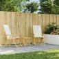 vidaXL 3-tlg. Bistro-Set Klappbar mit Cremeweißen Kissen Bambus vidaXL 3-tlg. Bistro-Set Klappbar mit Cremeweißen Kissen Bambus