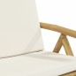 vidaXL 3-tlg. Bistro-Set Klappbar mit Cremeweißen Kissen Bambus vidaXL 3-tlg. Bistro-Set Klappbar mit Cremeweißen Kissen Bambus