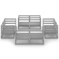 vidaXL 8-tlg. Garten-Lounge-Set Grau Massivholz Kiefer vidaXL 8-tlg. Garten-Lounge-Set Grau Massivholz Kiefer