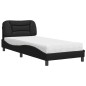 vidaXL Bett mit Matratze Schwarz 90x190 cm Kunstleder vidaXL Bett mit Matratze Schwarz 90x190 cm Kunstleder