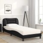 vidaXL Bett mit Matratze Schwarz 90x190 cm Kunstleder vidaXL Bett mit Matratze Schwarz 90x190 cm Kunstleder