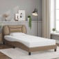 vidaXL Bett mit Matratze Cappuccino-Braun 100x200 cm Kunstleder vidaXL Bett mit Matratze Cappuccino-Braun 100x200 cm Kunstleder