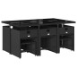 vidaXL 11-tlg. Garten-Essgruppe mit Kissen Schwarz Poly Rattan vidaXL 11-tlg. Garten-Essgruppe mit Kissen Schwarz Poly Rattan