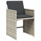 vidaXL 11-tlg. Garten-Essgruppe mit Kissen Hellgrau Poly Rattan vidaXL 11-tlg. Garten-Essgruppe mit Kissen Hellgrau Poly Rattan