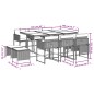 vidaXL 11-tlg. Garten-Essgruppe mit Kissen Hellgrau Poly Rattan vidaXL 11-tlg. Garten-Essgruppe mit Kissen Hellgrau Poly Rattan