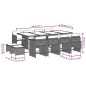 vidaXL 13-tlg. Garten-Essgruppe mit Kissen Schwarz Poly Rattan vidaXL 13-tlg. Garten-Essgruppe mit Kissen Schwarz Poly Rattan