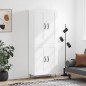 vidaXL Highboard Hochglanz-Weiß 69,5x34x180 cm Holzwerkstoff vidaXL Highboard Hochglanz-Weiß 69,5x34x180 cm Holzwerkstoff