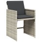 vidaXL 9-tlg. Garten-Essgruppe mit Kissen Hellgrau Poly Rattan vidaXL 9-tlg. Garten-Essgruppe mit Kissen Hellgrau Poly Rattan