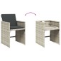 vidaXL 9-tlg. Garten-Essgruppe mit Kissen Hellgrau Poly Rattan vidaXL 9-tlg. Garten-Essgruppe mit Kissen Hellgrau Poly Rattan