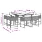 vidaXL 9-tlg. Garten-Essgruppe mit Kissen Hellgrau Poly Rattan vidaXL 9-tlg. Garten-Essgruppe mit Kissen Hellgrau Poly Rattan