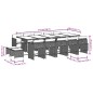vidaXL 15-tlg. Garten-Essgruppe mit Kissen Grau Poly Rattan vidaXL 15-tlg. Garten-Essgruppe mit Kissen Grau Poly Rattan