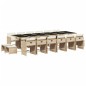 vidaXL 17-tlg. Garten-Essgruppe mit Kissen Beige Poly Rattan vidaXL 17-tlg. Garten-Essgruppe mit Kissen Beige Poly Rattan