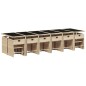 vidaXL 17-tlg. Garten-Essgruppe mit Kissen Beige Poly Rattan vidaXL 17-tlg. Garten-Essgruppe mit Kissen Beige Poly Rattan