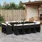 vidaXL 13-tlg. Garten-Essgruppe mit Kissen Schwarz Poly Rattan vidaXL 13-tlg. Garten-Essgruppe mit Kissen Schwarz Poly Rattan