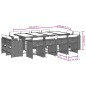 vidaXL 13-tlg. Garten-Essgruppe mit Kissen Schwarz Poly Rattan vidaXL 13-tlg. Garten-Essgruppe mit Kissen Schwarz Poly Rattan
